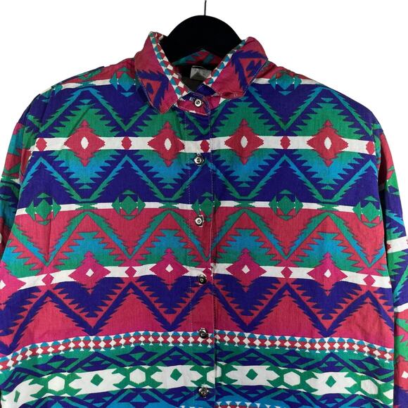 Roughrider Aztec Pattern Long Sleeve Button Down - Picture 2 of 8